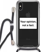 Case Company® - iPhone XS Max hoesje met Koord - Your opinion - Telefoonhoesje met Zwart Koord - Extra Bescherming aan alle Kanten en Over de Schermrand