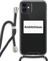 Case Company® - iPhone 11 hoesje met Koord - Ambitchious - Telefoonhoesje met Zwart Koord - Extra Bescherming aan alle Kanten en Over de Schermrand