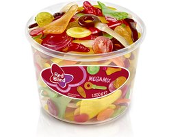 Red Band Mega Mix 1 pot à 1300 gram - Zacht snoep - Mix - Winegums met fruitsmaak - Zoet