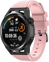 Siliconen Smartwatch bandje - Geschikt voor Strap-it Huawei Watch GT Runner siliconen bandje - roze - GT Runner - 22mm - Strap-it Horlogeband / Polsband / Armband