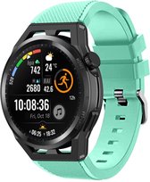 Siliconen Smartwatch bandje - Geschikt voor Strap-it Huawei Watch GT Runner siliconen bandje - aqua - GT Runner - 22mm - Strap-it Horlogeband / Polsband / Armband