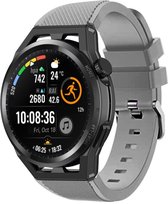 Siliconen Smartwatch bandje - Geschikt voor Strap-it Huawei Watch GT Runner siliconen bandje - grijs - GT Runner - 22mm - Strap-it Horlogeband / Polsband / Armband