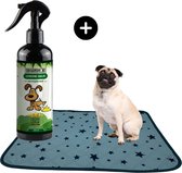 Sharon B - puppy training pad - 60 x 45 cm - grijs - sterren print - combideal - incl. urinegeur verwijderaar - ideaal voor zindelijkheidstraining hond