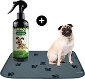 Sharon B - puppy training pad - 60 x 45 cm - grijs - paw print - combideal - incl. urinegeur verwijderaar - ideaal voor zindelijkheidstraining hond