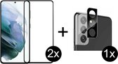 Beschermglas Samsung S22 Screenprotector Full 2 stuks - Samsung Galaxy S22 Screenprotector - Samsung S22 Screen Protector Camera - 1 stuk