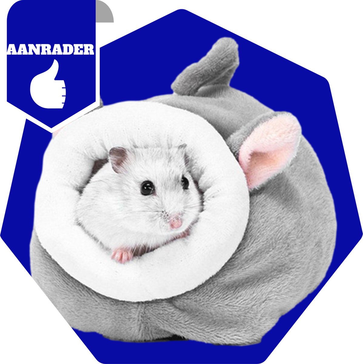 Lit douillet Rongeur Grijs - 12X10X09 CM - Nest pour hamster, rat ou souris  - Cosy et... | bol.com