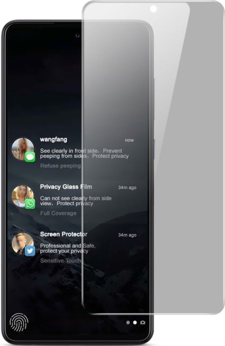 Imak Anti-Peep Privacy Tempered Glass Geschikt voor Samsung Galaxy A52 / A52S