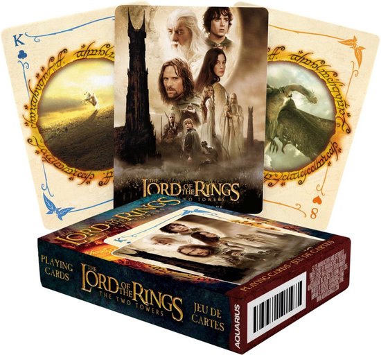Bordspel: Aquarius Lord of the Rings - The Two Towers Playing Cards / Speelkaarten, van het merk Aquarius