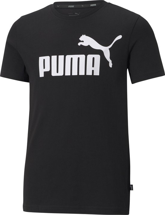 PUMA ESS Logo Tee B Jongens T-shirt - Zwart - Maat 164