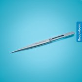BeautyTools Punt Pincet PRECISION - Pincet met Verstevigde Punt Voor Wimperextensions - Wimper Pincet -Tweezers met Ingebouwde Schuifslot (14 cm) - Inox (PT-0973)