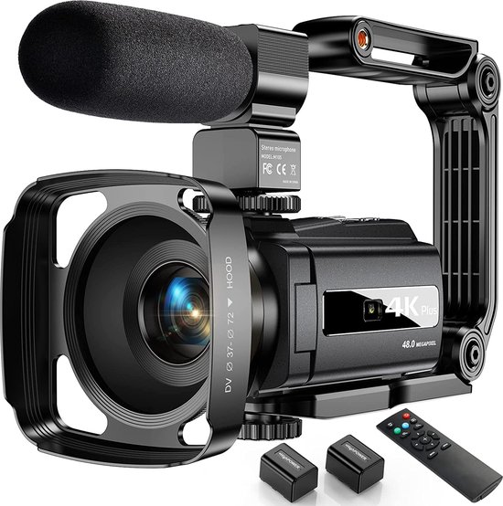 4K Camcorder - Vlogging Camera voor YouTube - 16X Digitale Zoom Video Camera  met... | bol.com