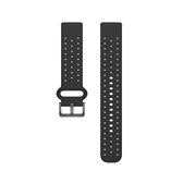 POLAR - Horlogebandje 20 MM - Siliconen - Zwart/grijs - S/L