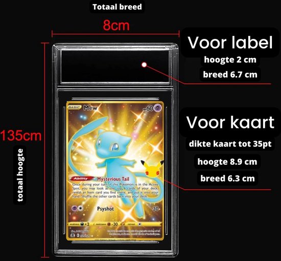 Afbeelding van het spel Pokémon PSA Grading 3x beschermcassette / krasbestendige / Ultra Pro / 90x65mm / schokbestendig / stofdicht