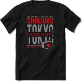 Tokyo - Shibuya | TSK Original & vintage | T-Shirt Heren - Dames | Zilver - Rood | Perfect Cadeau Shirt | Grappige Spreuken - Zinnen - Teksten | Maat S