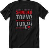 Tokyo - Shibuya | TSK Original & vintage | T-Shirt Heren - Dames | Zilver - Rood | Perfect Cadeau Shirt | Grappige Spreuken - Zinnen - Teksten | Maat 3XL