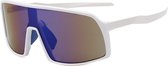 Garpex® Fietsbril - Sportbril - Polaroid Zonnebril - Zonnebril - Racefiets - Mountainbike - Motor - Wit Frame Blauwe Lens