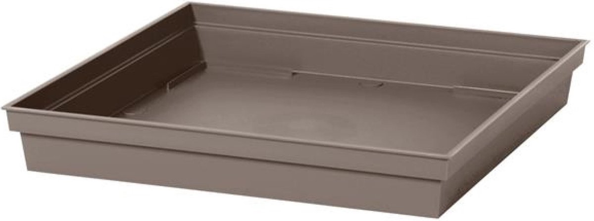 Eda Bloempot - Toscane - Onderschaal - Taupe - Kunststof - L33 X B33 X H5 Cm