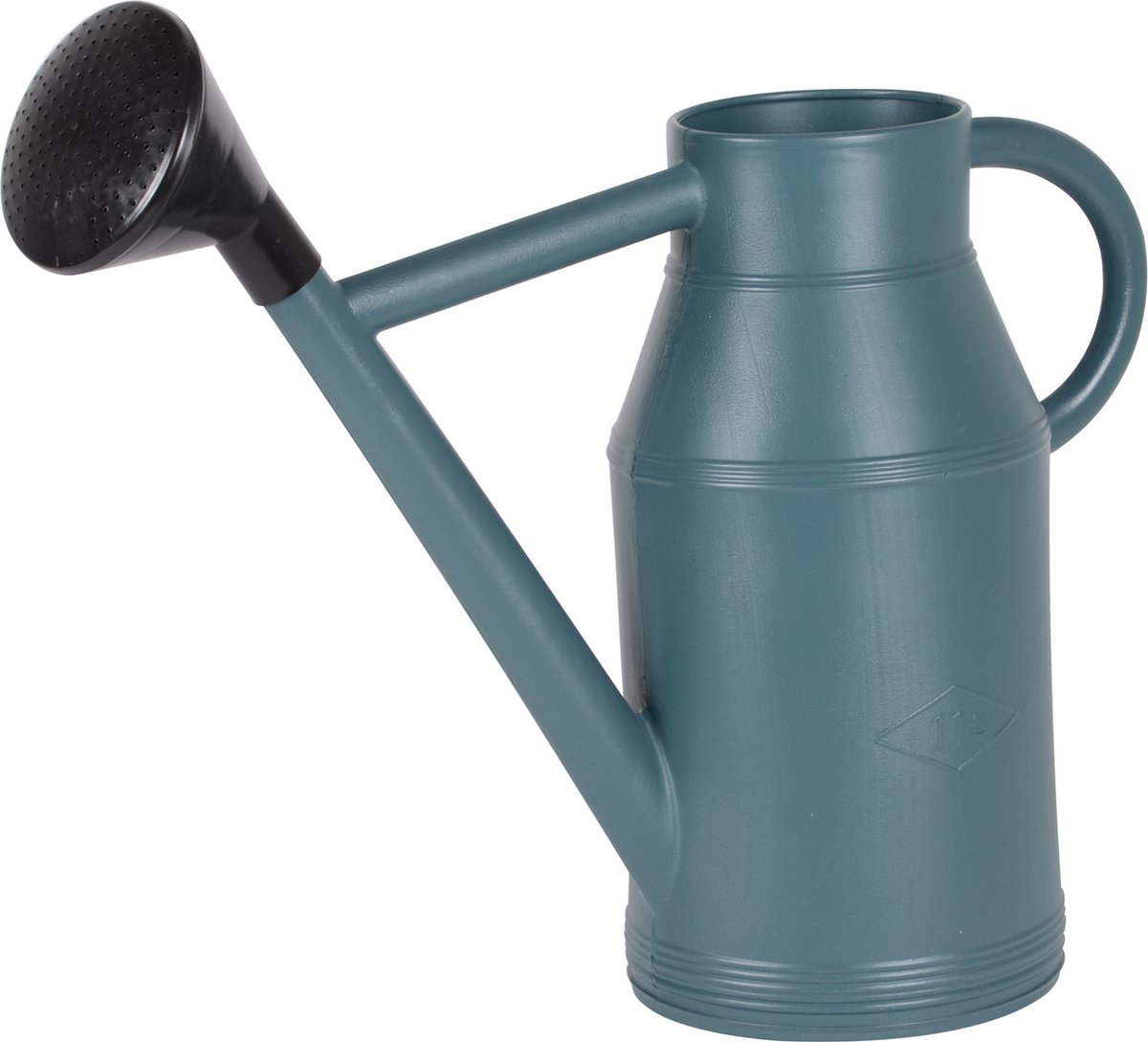 EDA Gieter - grijsblauw - kunststof - zwarte broeskop - 11 liter - Gieters voor buiten