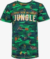 TwoDay jongens T-shirt met camouflage print - Groen - Maat 158/164