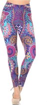 USA Fashion - Creamy Soft Legging - Mandala Flowers - Regular