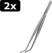 2x FEEDING TONGS ANGLED 30CM