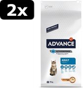 2x ADVANCE CAT ADULT CHICKEN/RICE 15KG