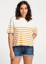 J&JOY - T-Shirt Vrouwen 08 Feira Off White Mariniere