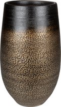 Hoge pot Mya Deep Champagne 18x30 cm ronde bruine hoge bloempot voor binnen