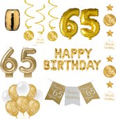 65 jaar Verjaardag Versiering pakket Gold