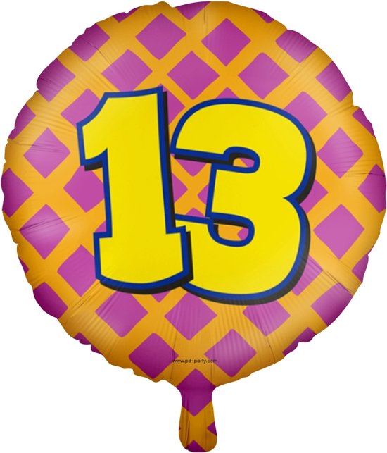Paperdreams - Folieballon Happy Party 13 jaar (45 cm)