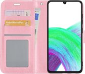 Samsung Galaxy A33 Hoes Bookcase Licht Roze - Flipcase Licht Roze - Samsung Galaxy A33 Book Cover - Samsung Galaxy A33 Hoesje Licht Roze
