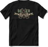 Beer forever | Feest kado T-Shirt heren - dames | Olijf groen | Perfect drank cadeau shirt |Grappige bier spreuken - zinnen - teksten