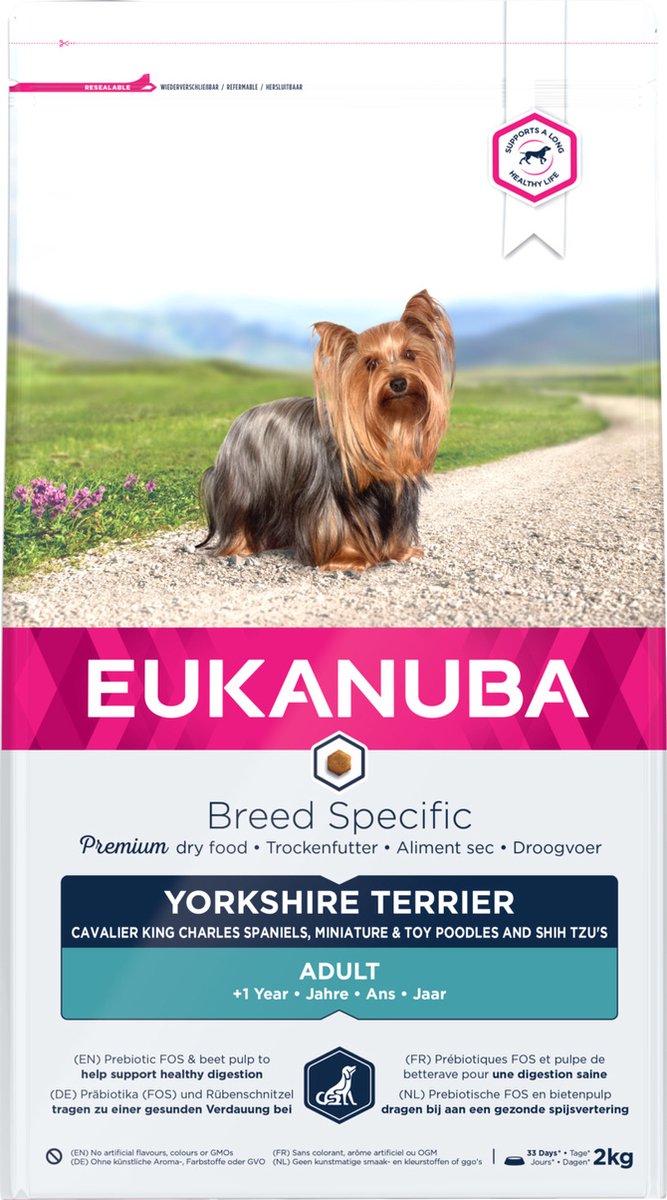 Voer Eukanuba Breed Specific Volwassen Kip 2 Kg