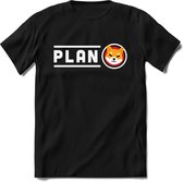 Plan Shiba inu T-Shirt | Crypto ethereum kleding Kado Heren / Dames | Perfect cryptocurrency munt Cadeau shirt Maat S