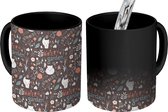 Magische Mok - Foto op Warmte Mokken - Koffiemok - Winter - Bloemen - Quotes - Patroon - Magic Mok - Beker - 350 ML - Theemok