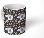 Mok - Koffiemok - Bloemen - Geel - Design - Mokken - 350 ML - Beker - Koffiemokken - Theemok