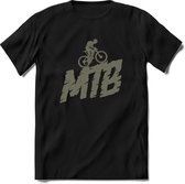 MTB Rider | TSK Studio Mountainbike kleding Sport T-Shirt | Grijs | Heren / Dames | Perfect MTB Verjaardag Cadeau Shirt Maat XXL