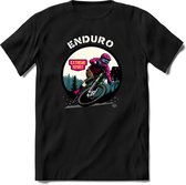 Enduro | TSK Studio Mountainbike kleding Sport T-Shirt | Roze | Heren / Dames | Perfect MTB Verjaardag Cadeau Shirt Maat L