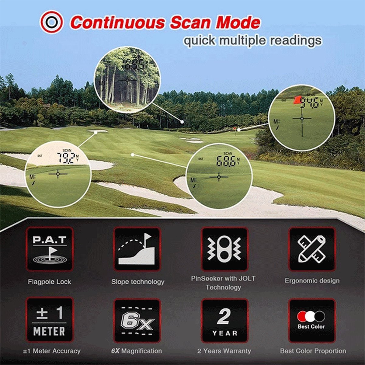 Télémètre laser ACER 800 yards classe 1 (golf, chasse, extérieur