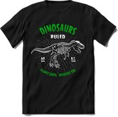 Dino Kinder T-Shirt Jongens / Meisjes  -  Leuk Dinosaurus Cadeau Shirt - grappige Spreuken, Zinnen en Teksten. Maat 158/164