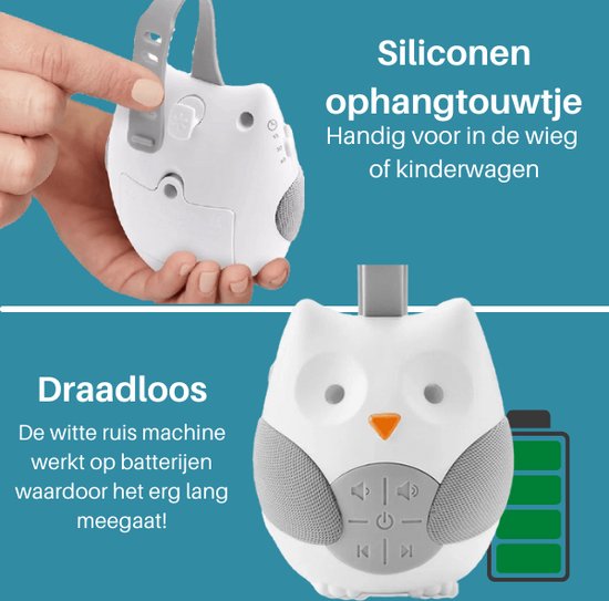 Witte Geluid Uil machine - Witte Anti Ruis - Witte Geluid Stopper baby - Slaaptrainer - Slaaphulp — afbeelding 5