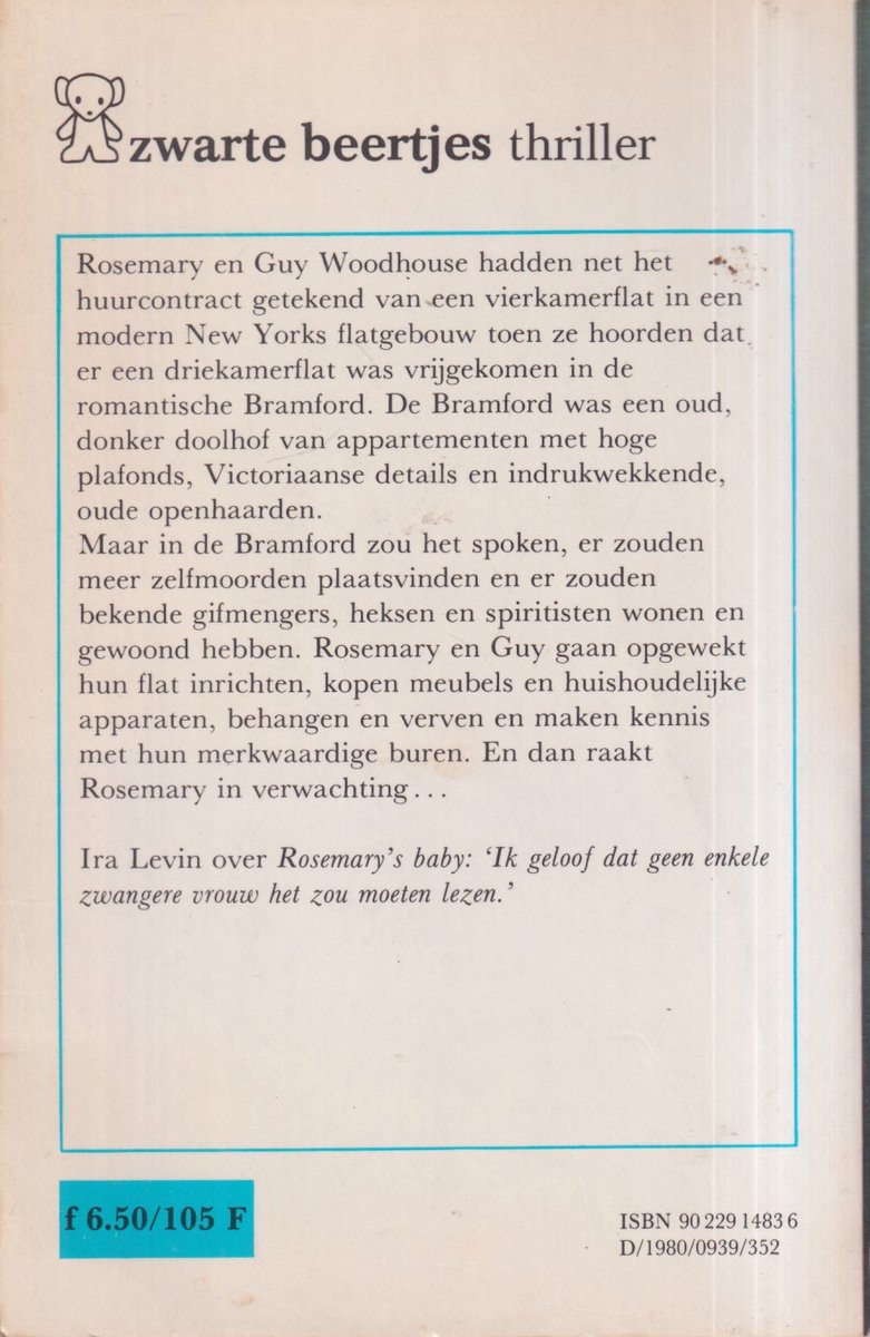 Rosemary's Baby, Ira Levin 9789022914830 Boeken