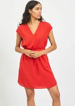 Vila VIJAHULA SS BELT DRESS - Mars Red Red