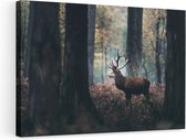 Artaza Peinture sur Toile Cerf dans la Forêt - 90x60 - Photo sur Toile - Impression sur Toile