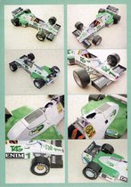 bouwplaat/modelbouw in karton Formule 1 wagen Williams FW08C, schaal 1:25