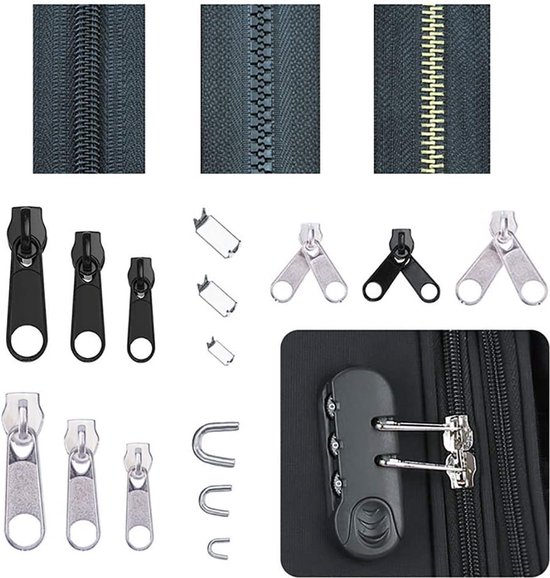 Swpeet 240pcs 4 maten #3#5#8#10 Meerkleurige ritssluiter