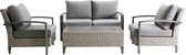 SenS Garden Furniture - Bradley Loungeset - Grijs - 142x90x81