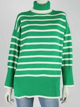 Trui Lilly - Groen met Ecru - Dames - One Size