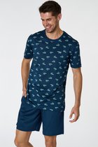Woody  Heren Pyjama Blauw L