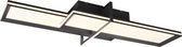 LED Plafondlamp - Trion Carlos - 34W - Warm Wit 3000K - Dimbaar - Vierkant - Mat Antraciet - Aluminium